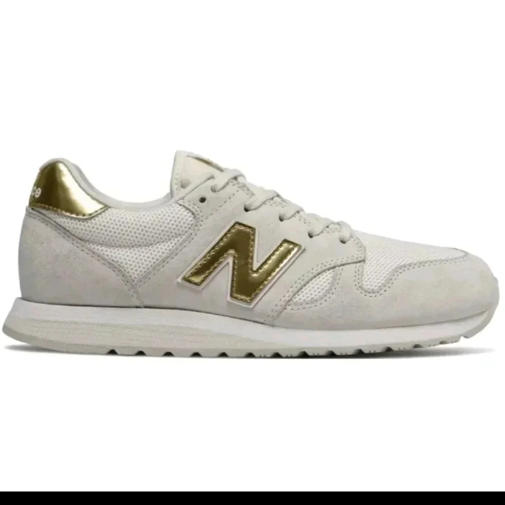 New Balance Womens Cream And Gold 520 Trendy Minimalist Walking RunningSneaker 9